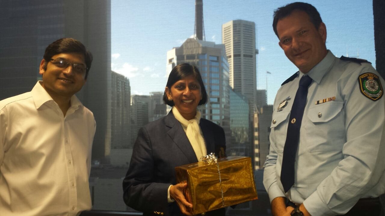 Prashant Nikam with international officials